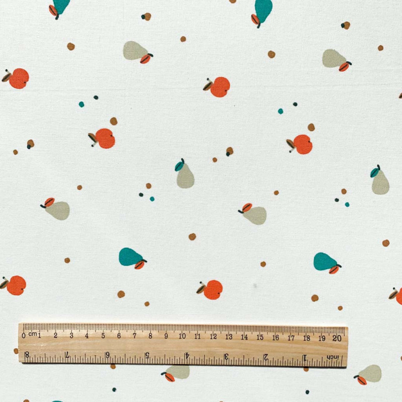 Printed Cotton MINIPOM Off-White / Vintage Multicolored
